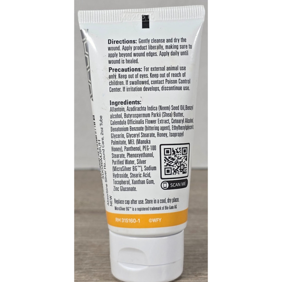 Absorbine Silver Honey Rapid Wound Repair Ointment 2oz Tube - Exp‎ 06/2027 Read - Picture 2 of 3